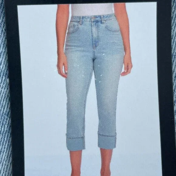 Frye Womens Stevie Wash Jeans Size 10/30 Light Blue Mid-Rise Cropped NWT 3036 - Picture 3 of 12